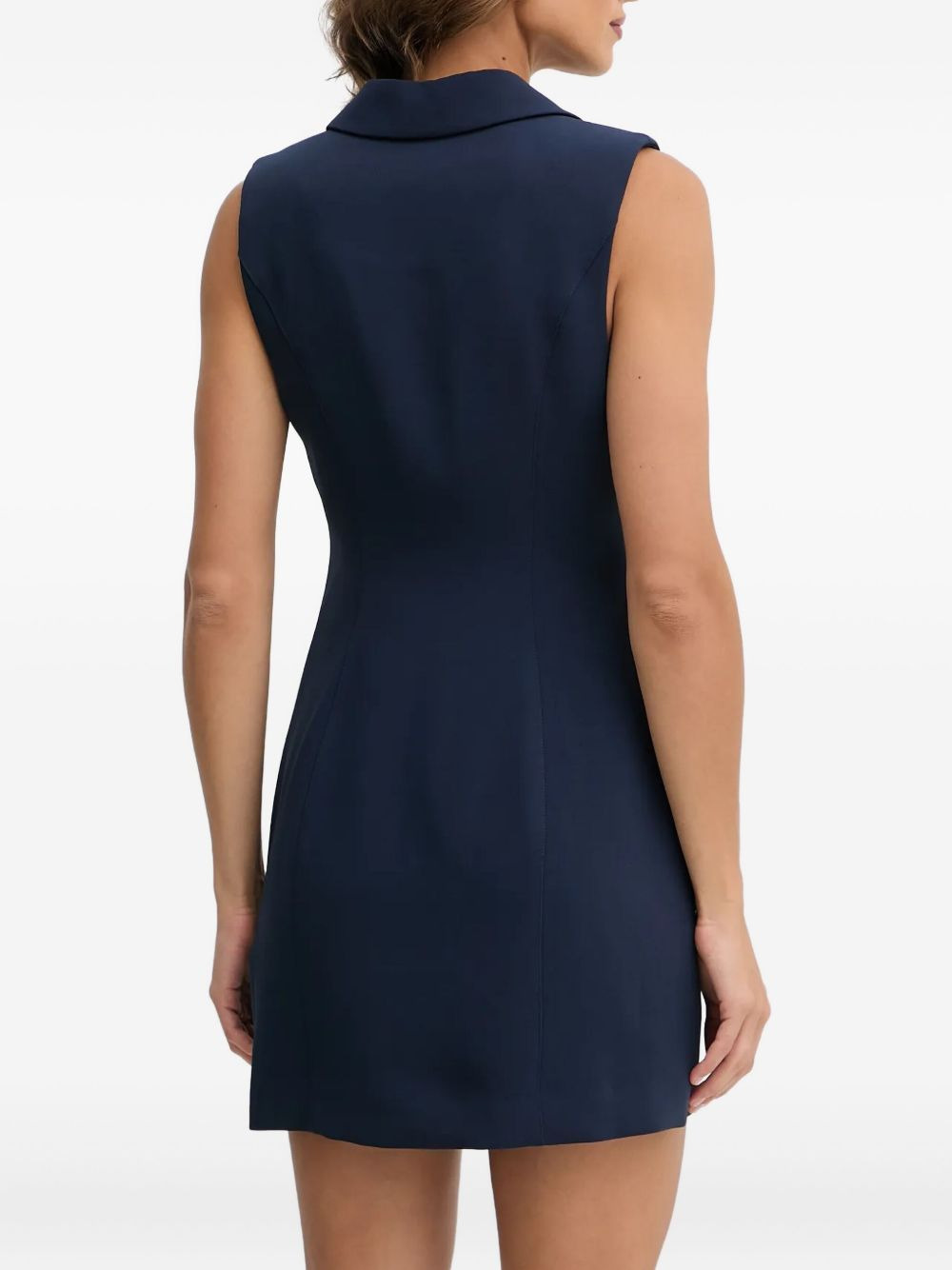 sleeveless button-front mini dress - 3