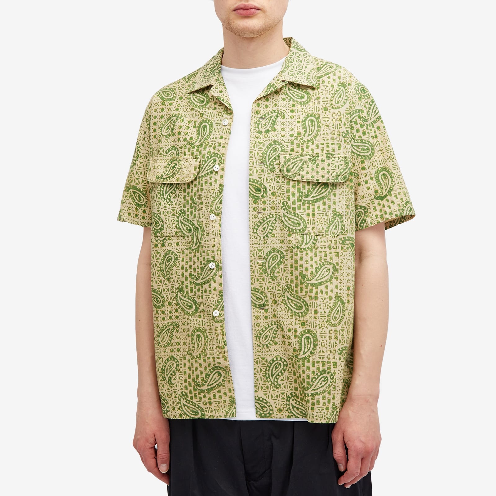 Beams Plus Open Collar Block Print Shirt - 2