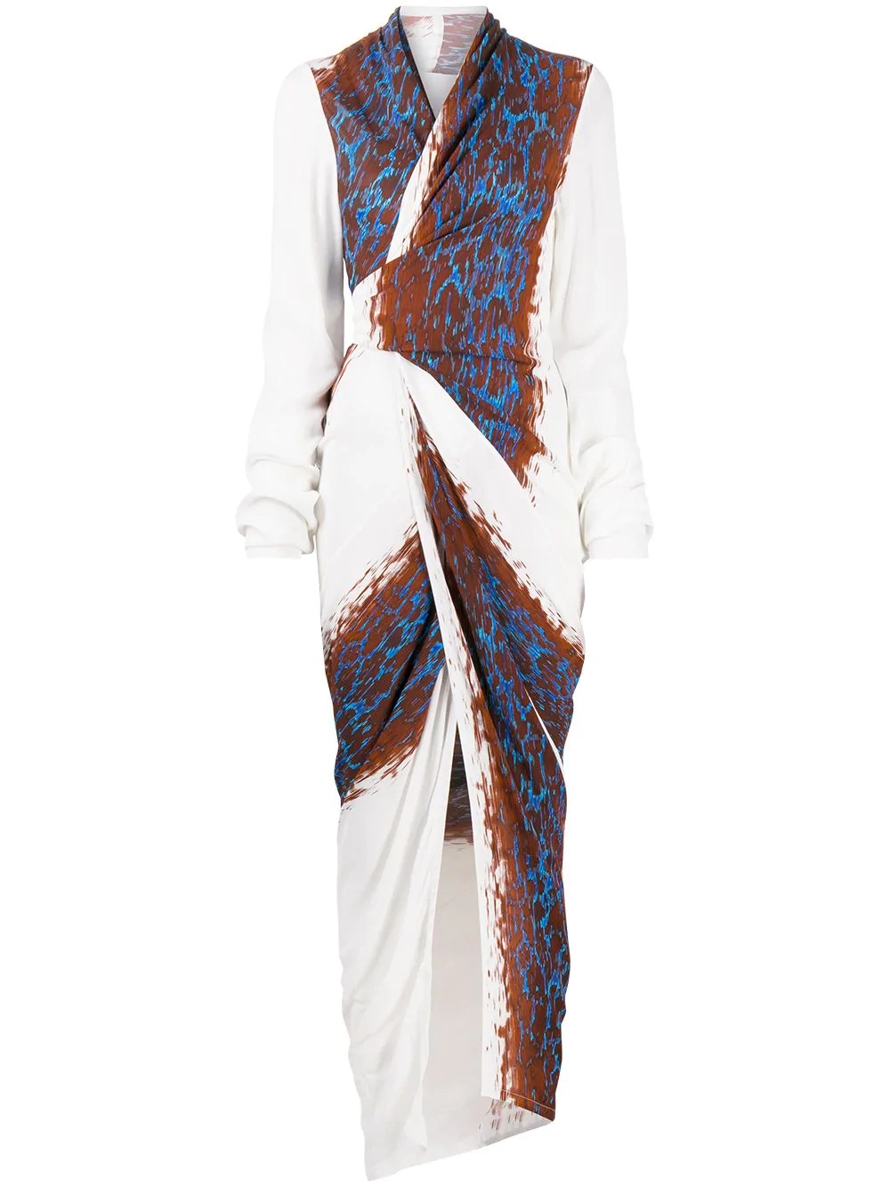 abstract-print wrap maxi dress - 1