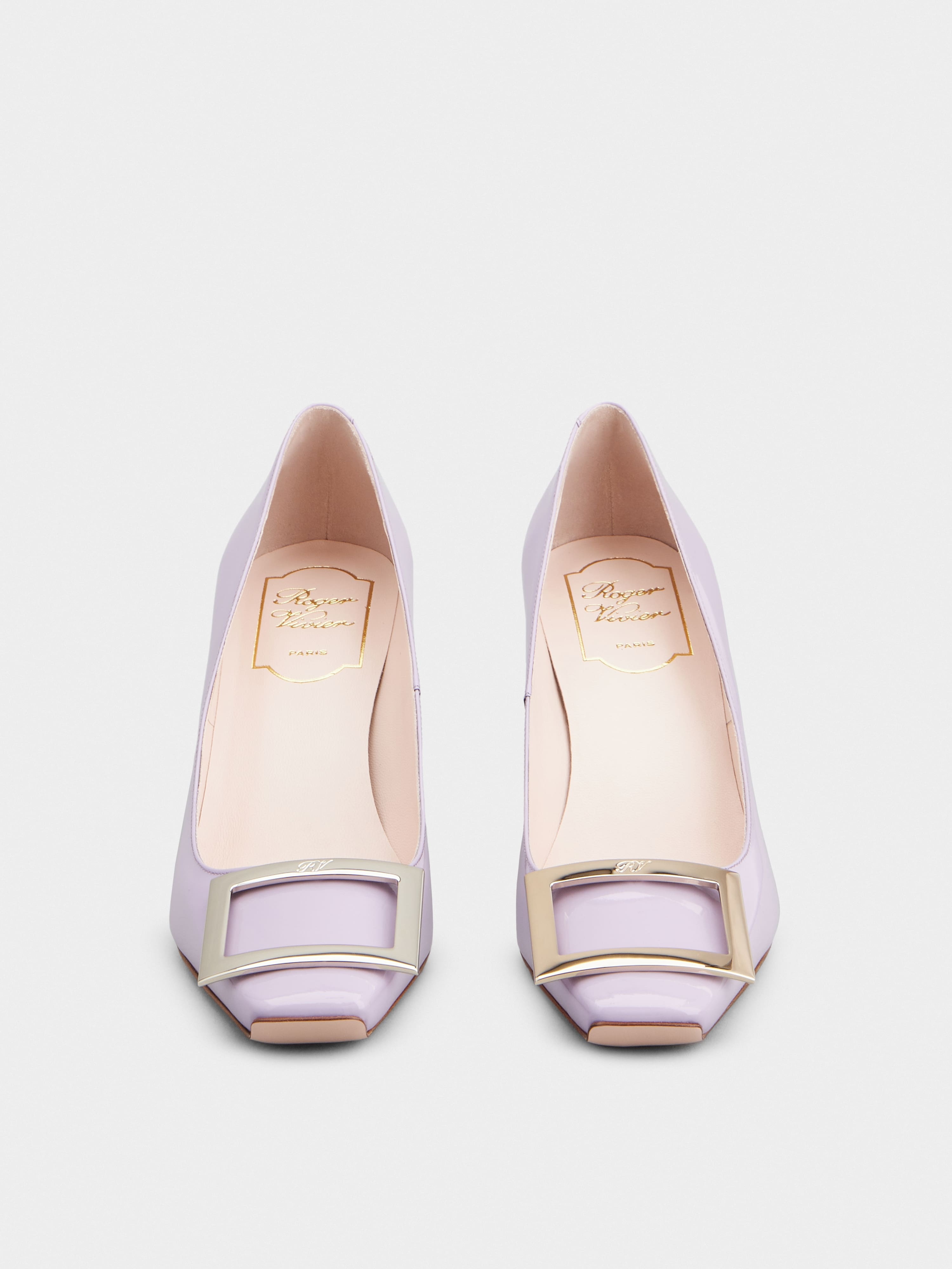Trompette Metal Buckle Pumps in Patent Leather - 7