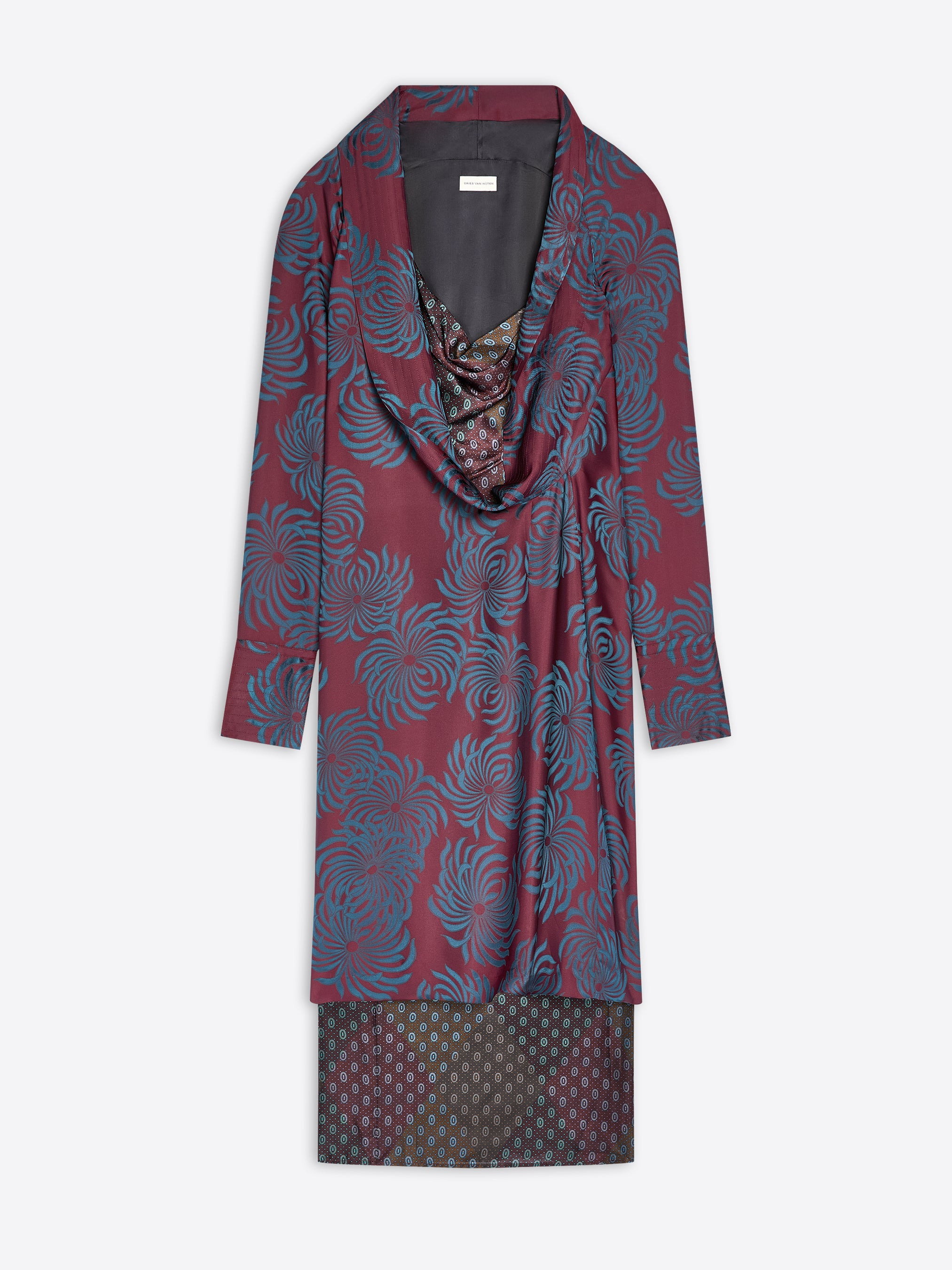 DOUBLE LAYERED JACQUARD DRESS - 1