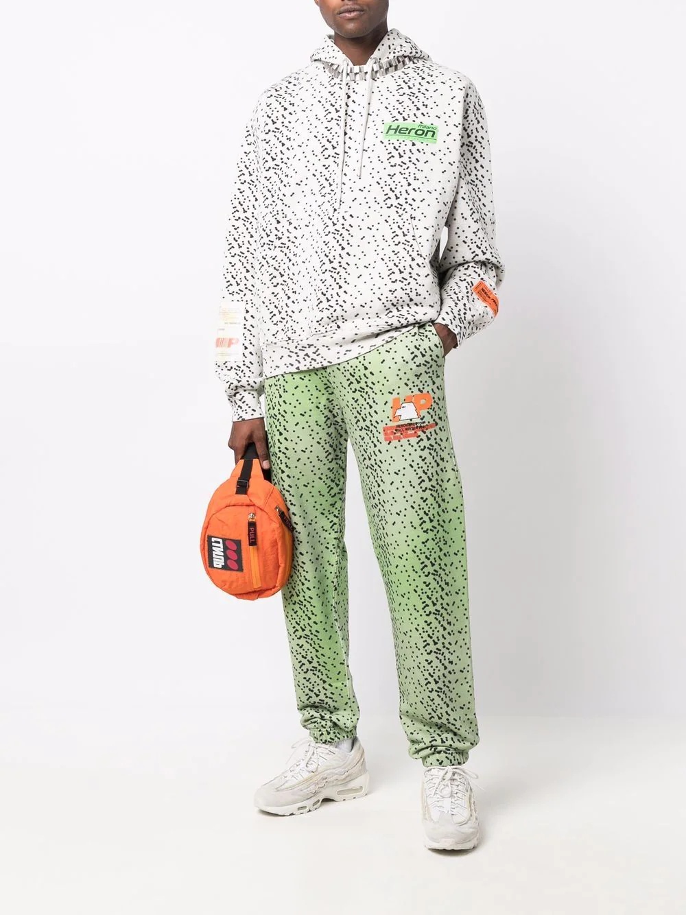 abstract-spot track pants - 2
