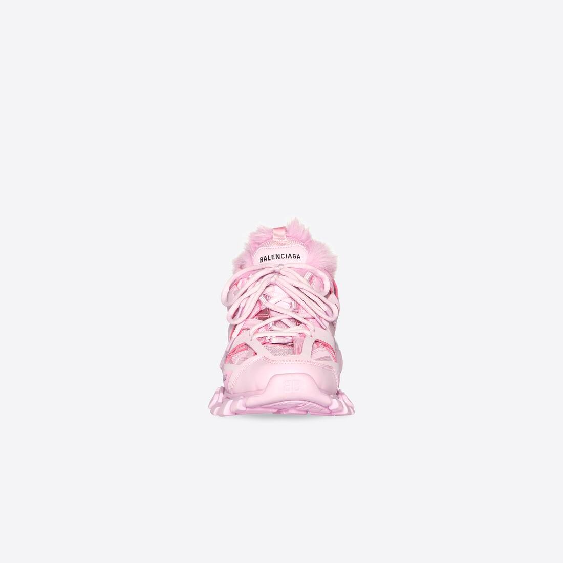 Women's Track Sneaker Fake Fur in Pink - 3