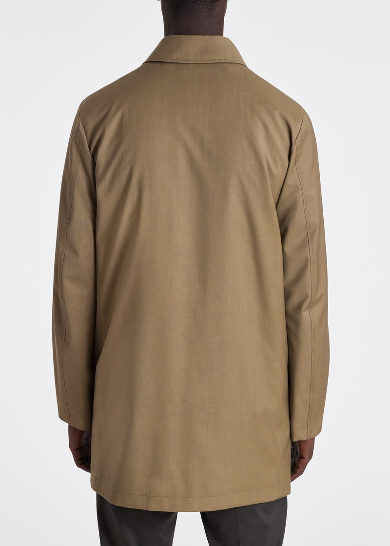 'Green Storm System' Wool Raincoat With Detachable Gilet 6