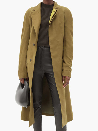 Haider Ackermann Proud stand-collar wool-twill single-breasted coat outlook