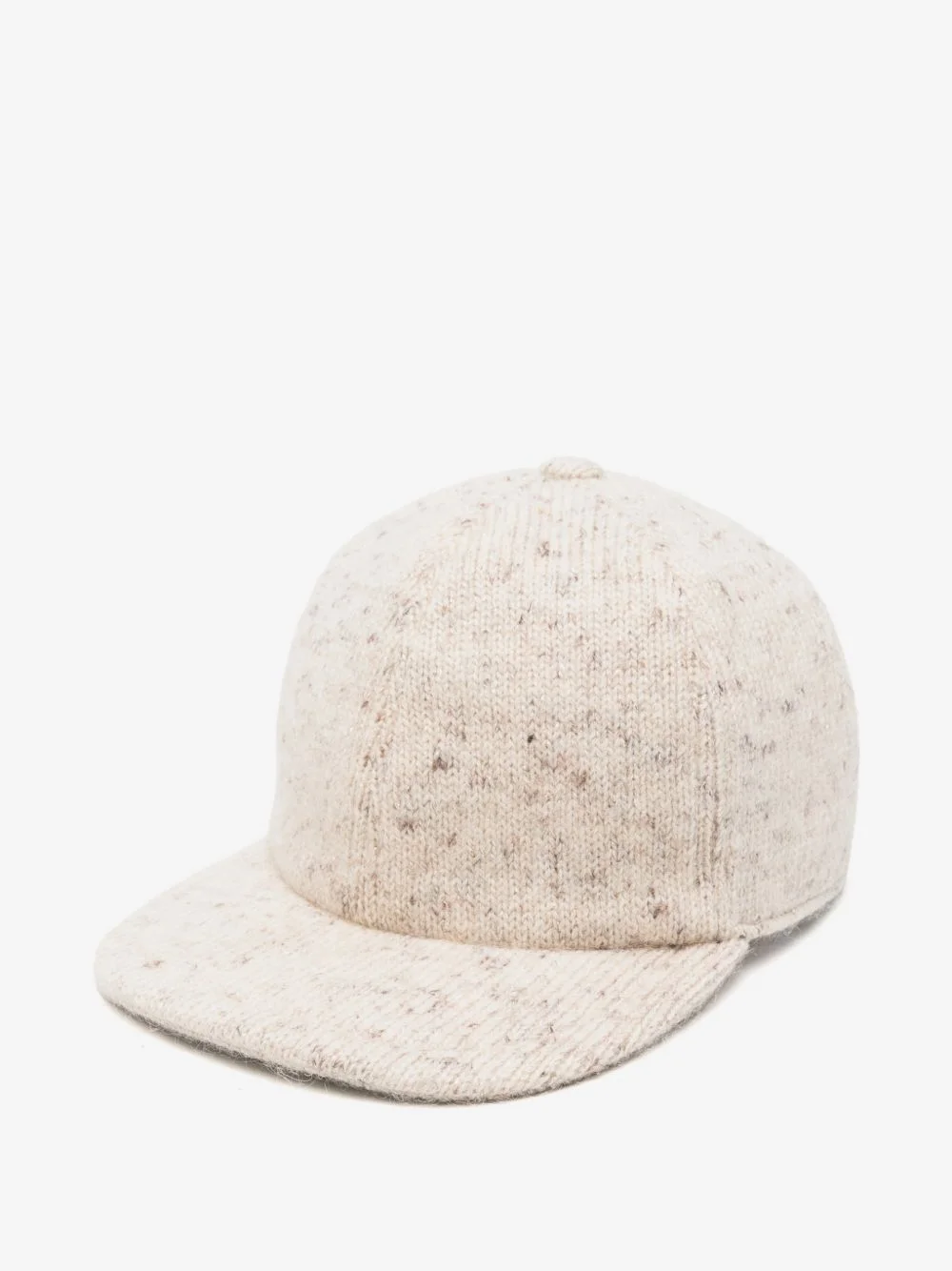 flecked-knit baseball cap - 1