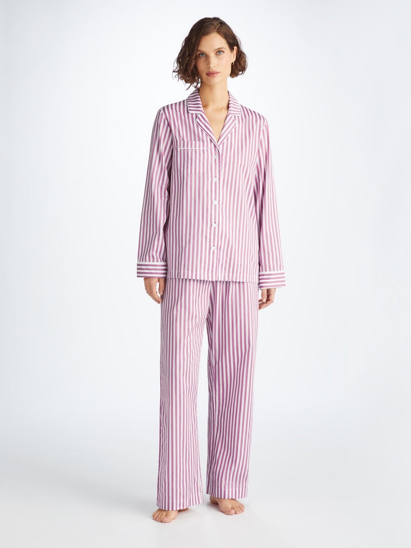 Women's Pyjamas Capri 23 Cotton Batiste Purple - 3