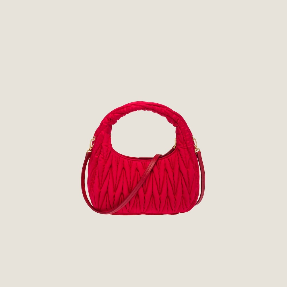 Wander matelassé satin mini hobo bag - 4