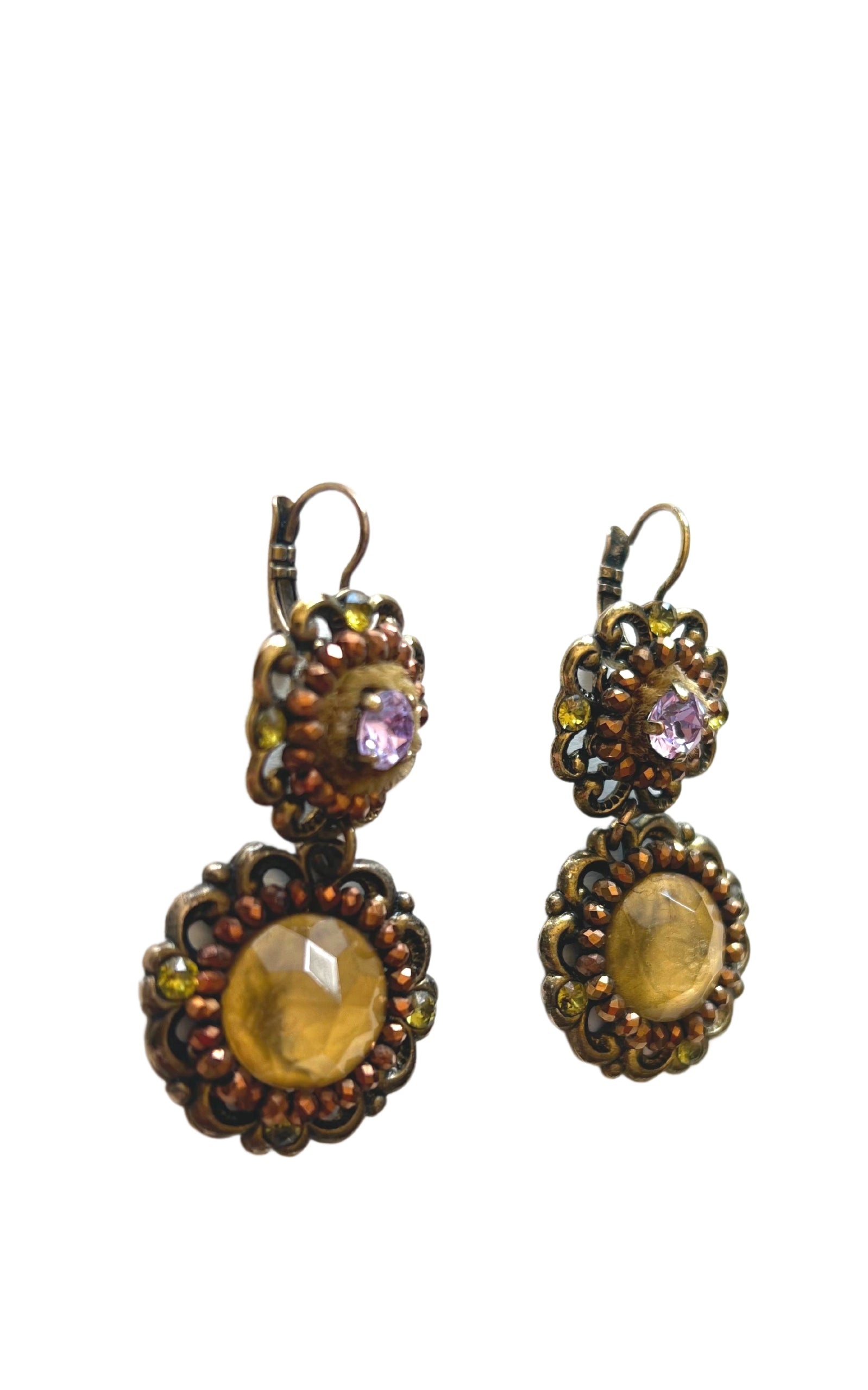 ピアス 18k Gold Plated Brass Swarovski Crystal Fringe Earring Other Designers Iosselliani - Copy of Copy of 18k Gold