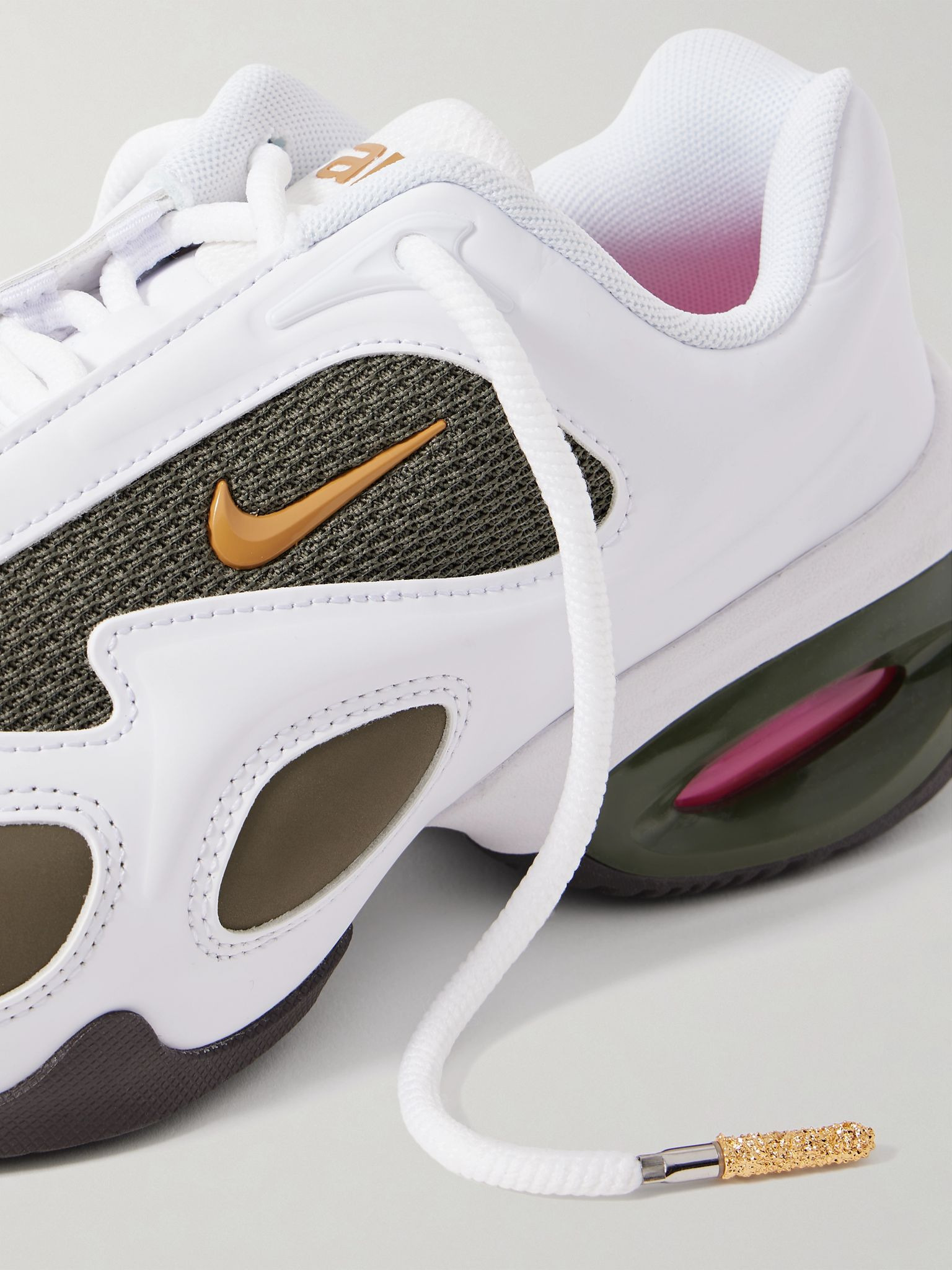 + Veneda Carter Air Max Muse mesh-trimmed leather sneakers White - 4