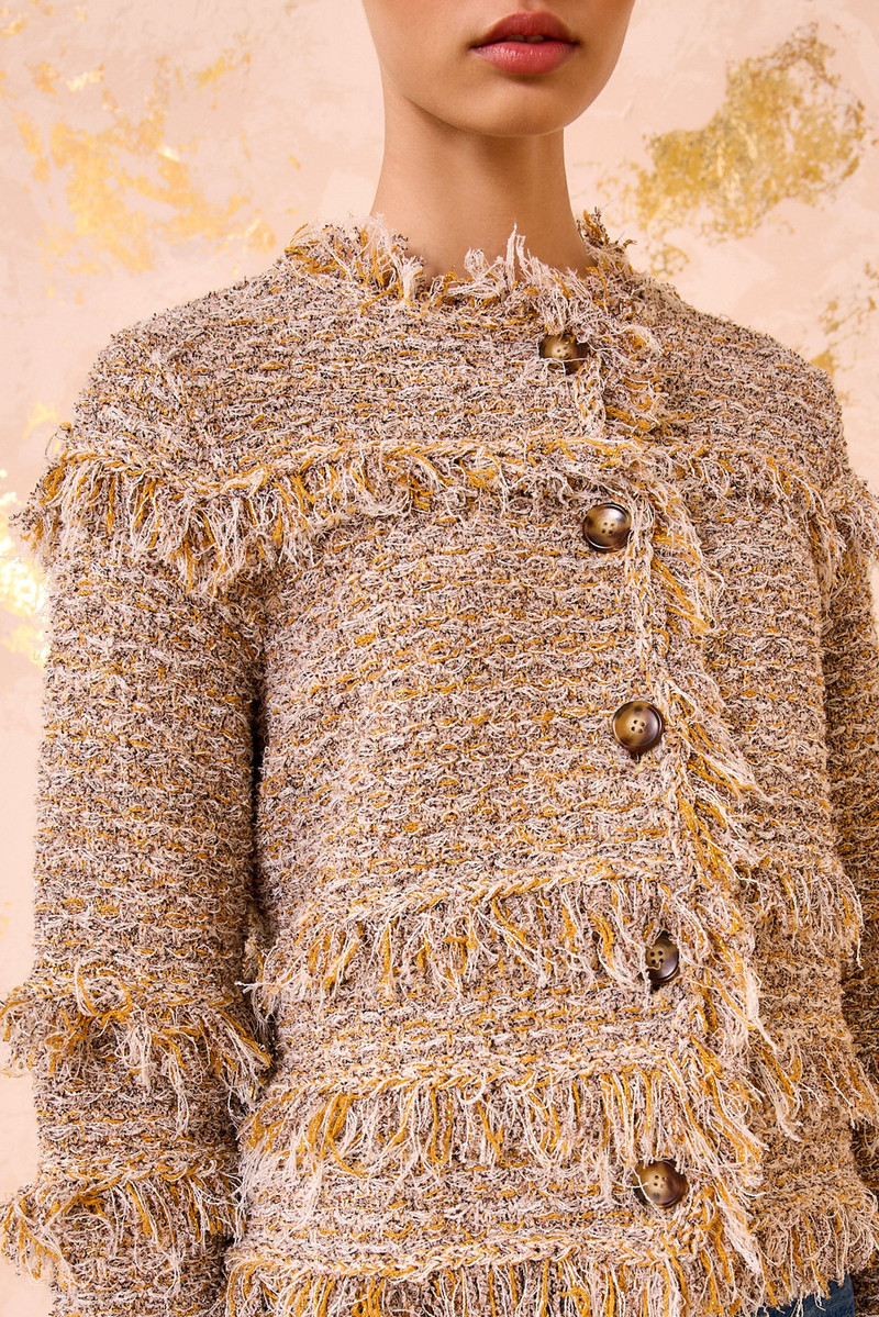 ULLA JOHNSON Gita Knit Tweed Jacket outlook