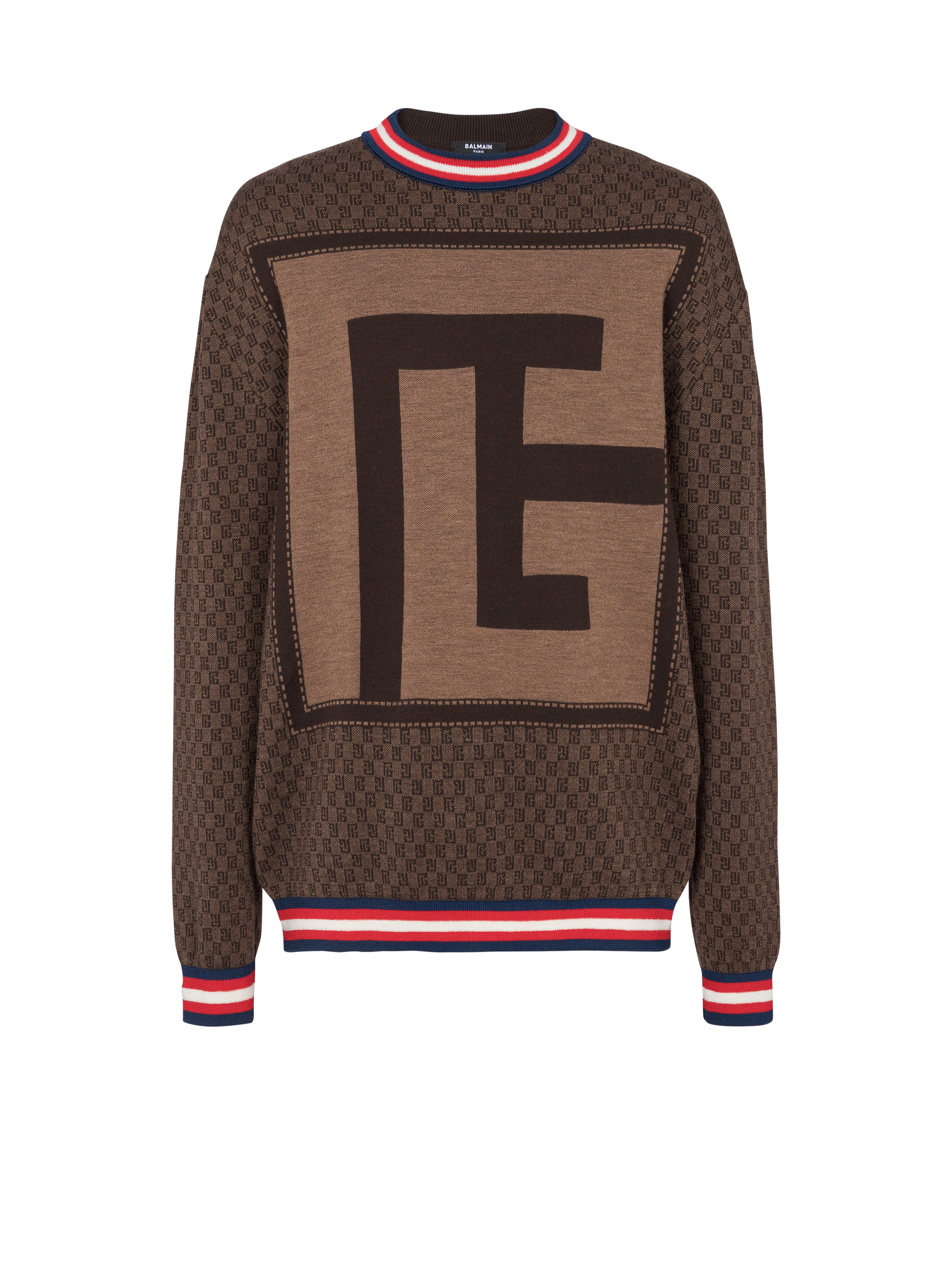 Knit jumper with mini monogram - 1