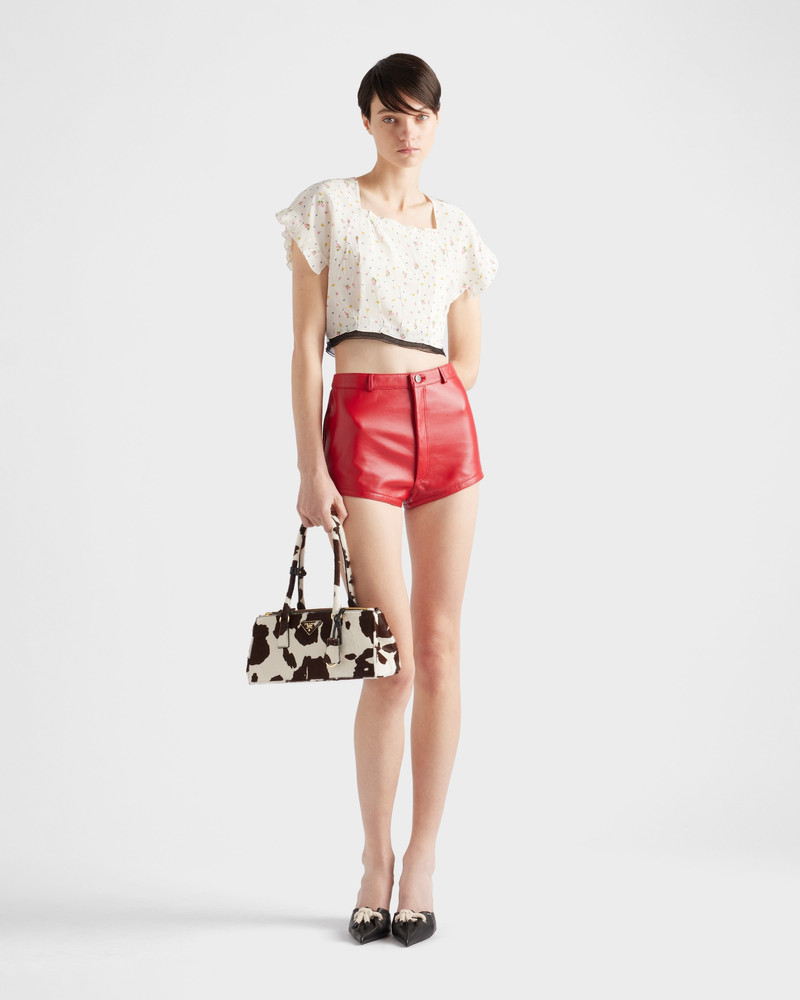 Prada Nappa leather culottes outlook