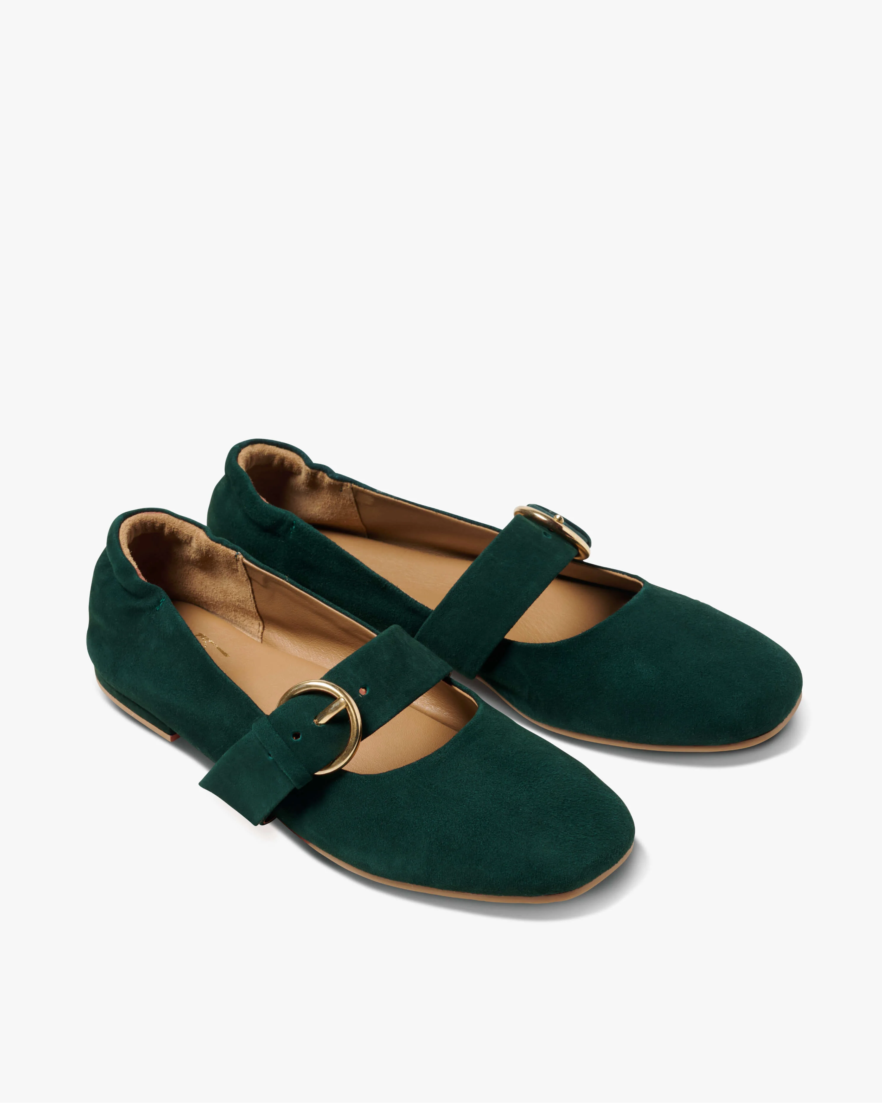 Cardinal Suede Mary Jane Ballet Shoe - 1