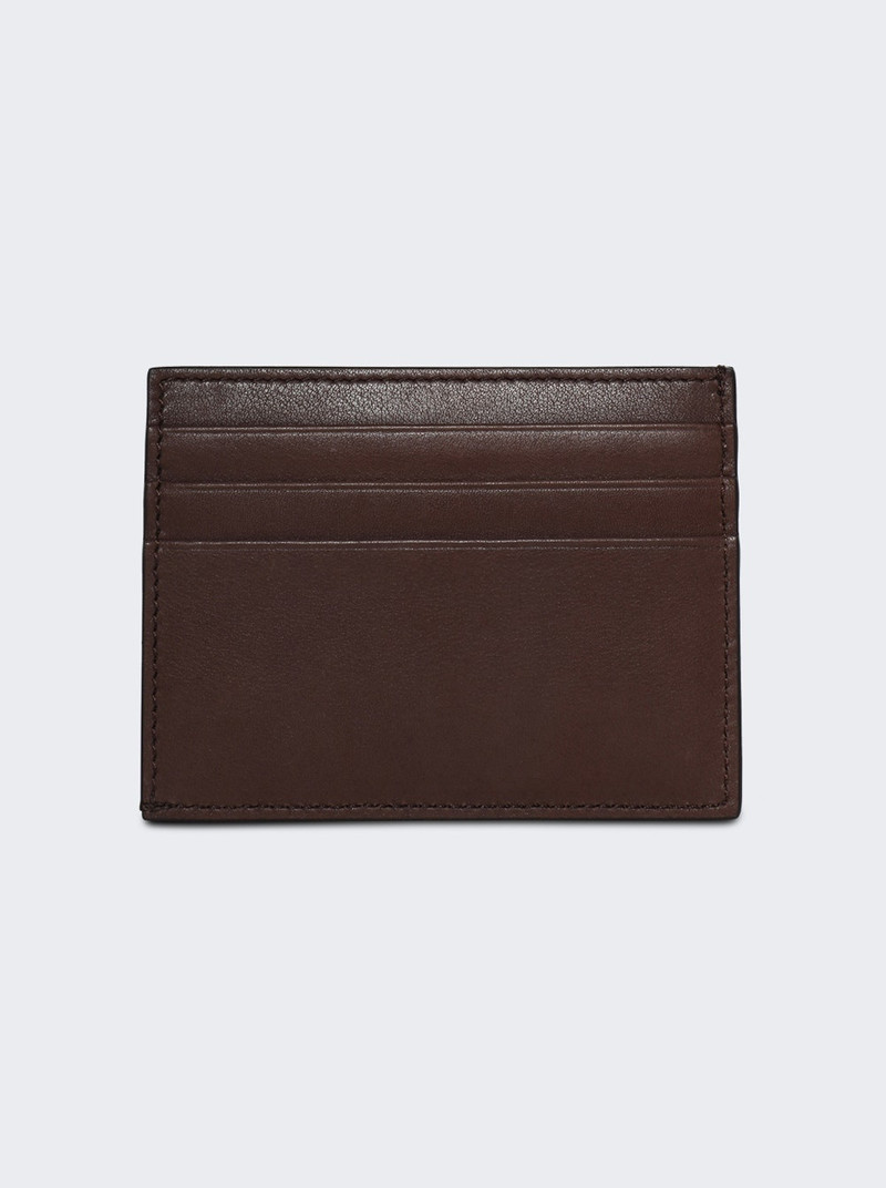 Thom Browne Soft Calf Leather Card Holder Dark Brown outlook