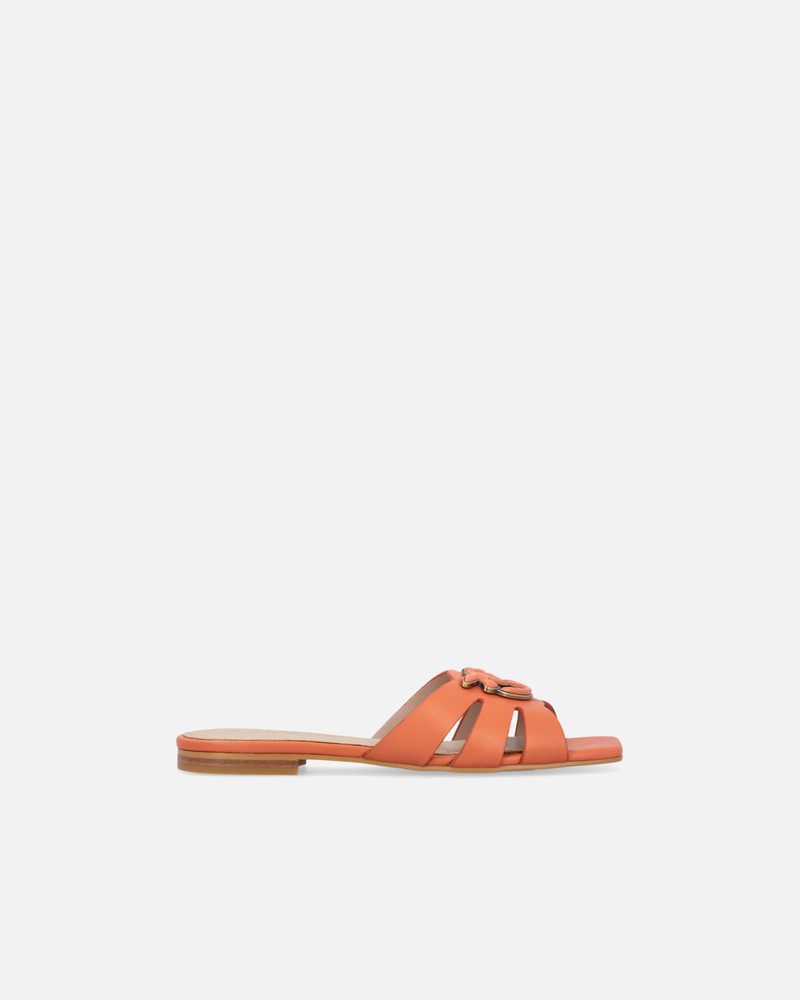 NAPPA LEATHER SLIP-ONS WITH BIRD LOGO - 1