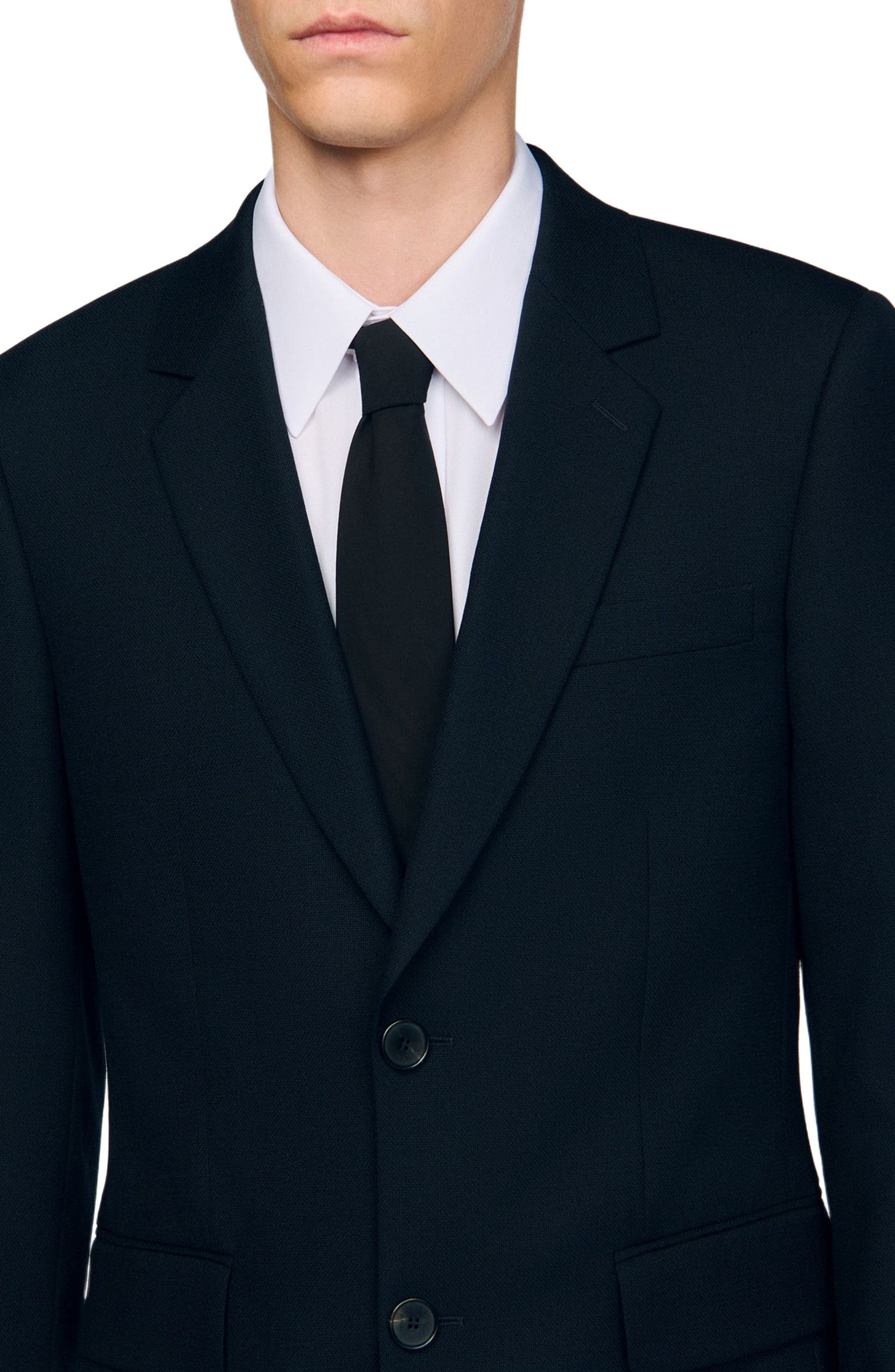 SANDRO Wool suit jacket in Navy Blue at Nordstrom - 4