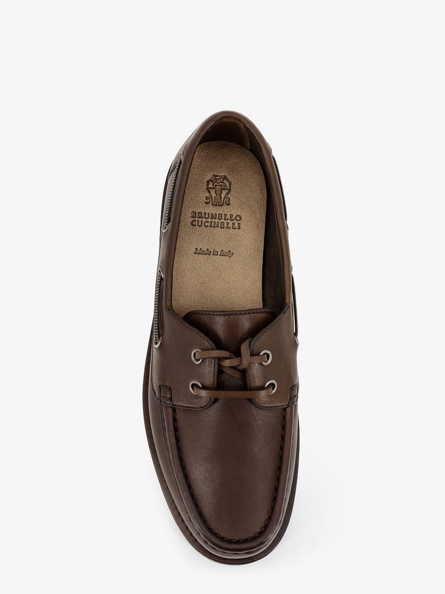 Brunello Cucinelli Leather Loafers With Monili Detail - 5