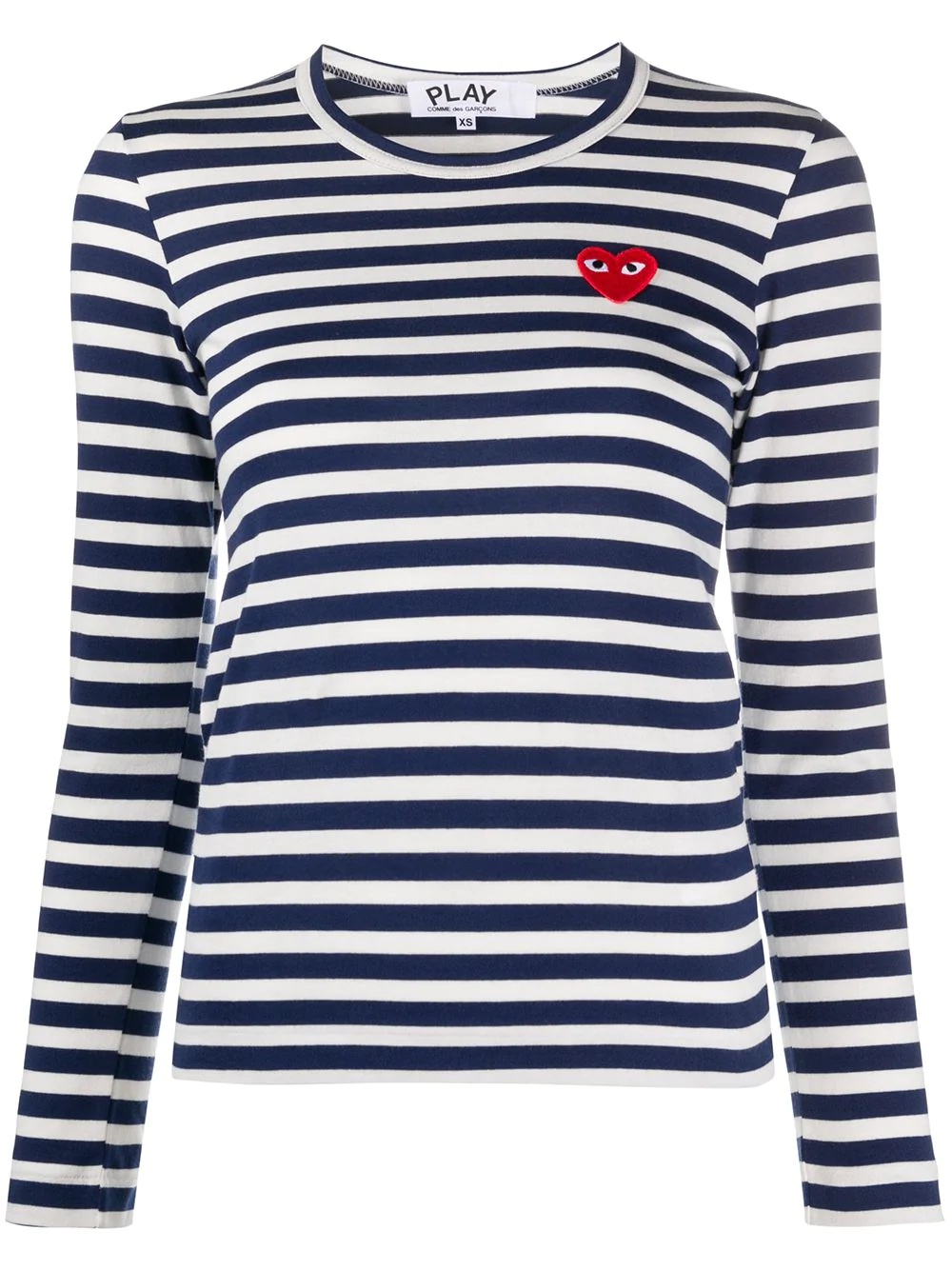 striped logo patch top - 1