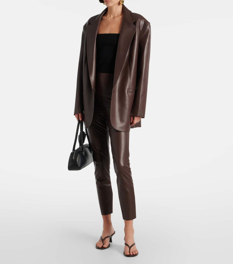 NORMA KAMALI High-rise faux leather leggings outlook