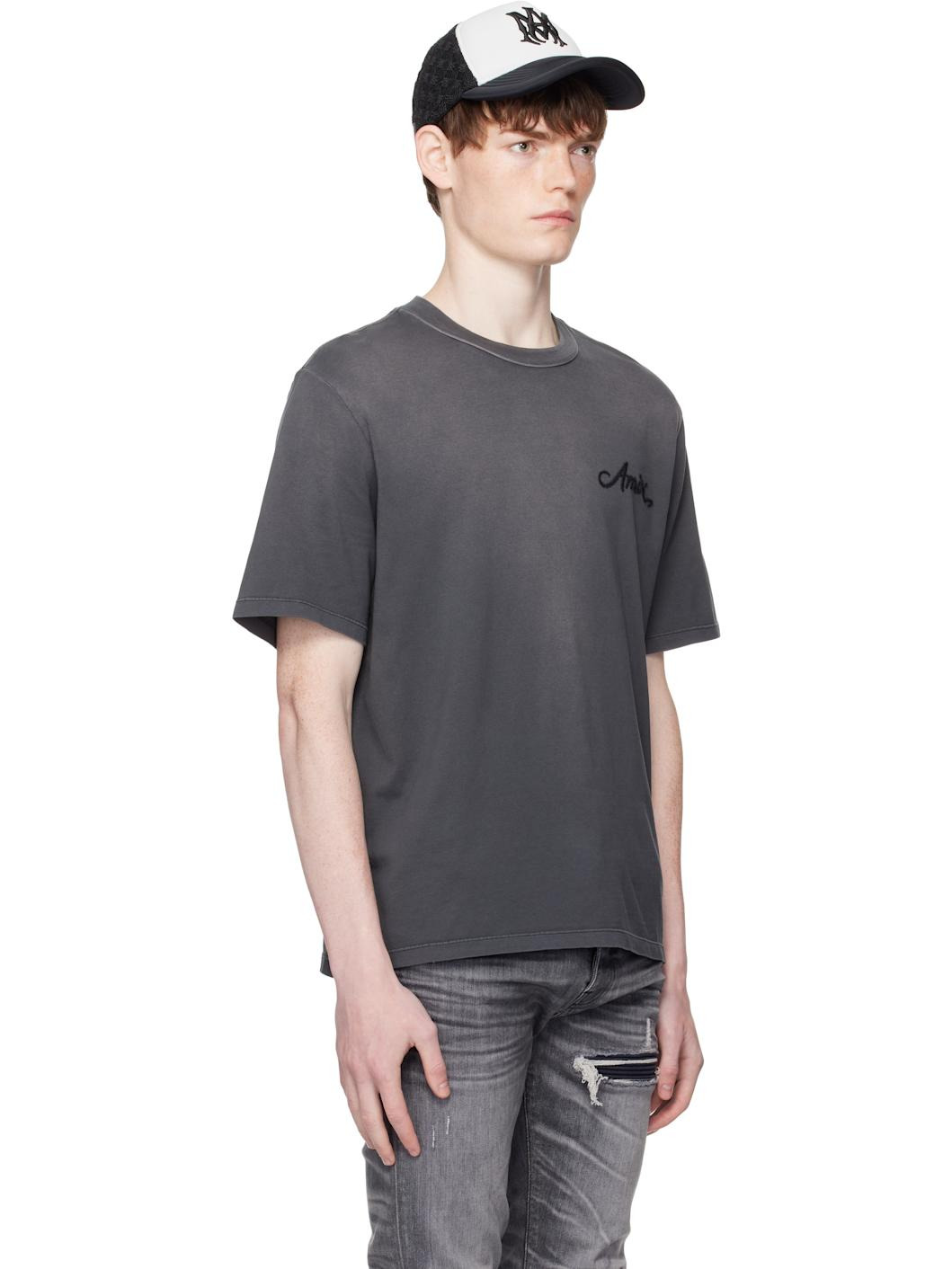 Gray Bleach Bandana Patch T-shirt - 2
