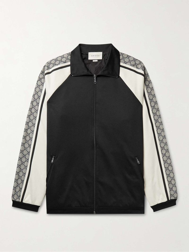 Logo-Striped Tech-Jersey Track Jacket - 1