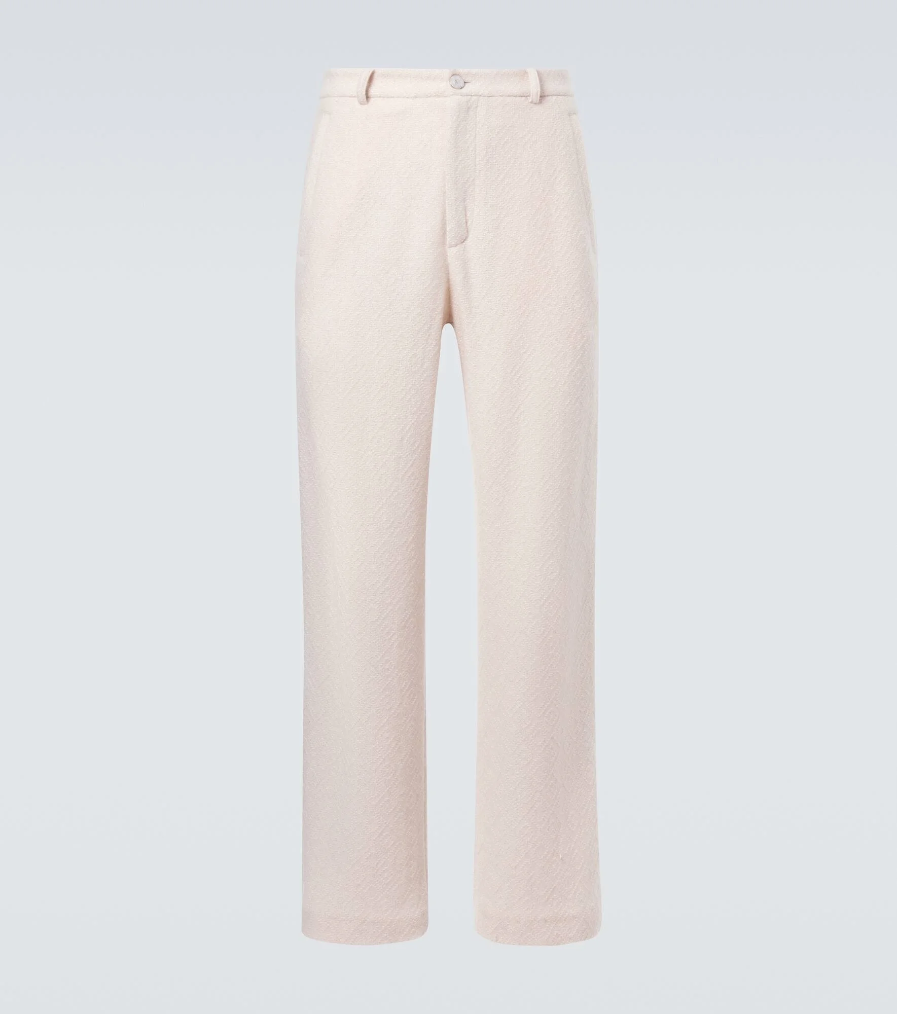 Diamond cashmere straight-leg pants - 1