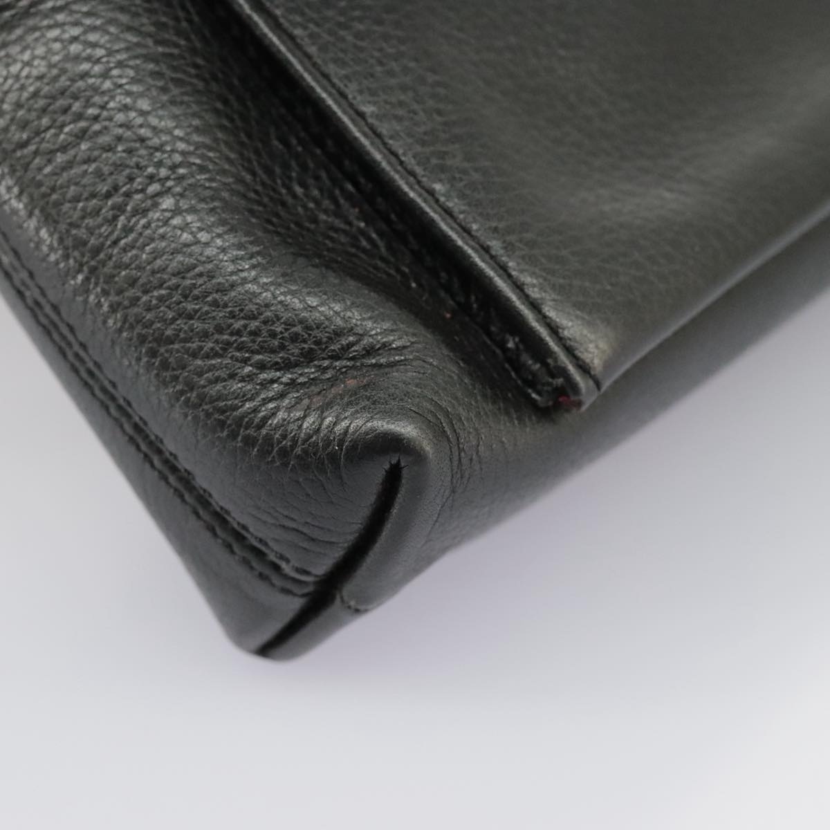 CELINE Hand Bag Leather Black Gold - 10