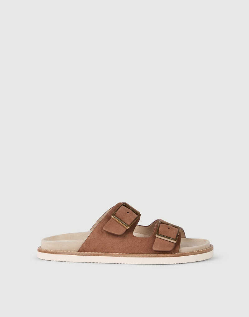 Suede slides with buckles 1