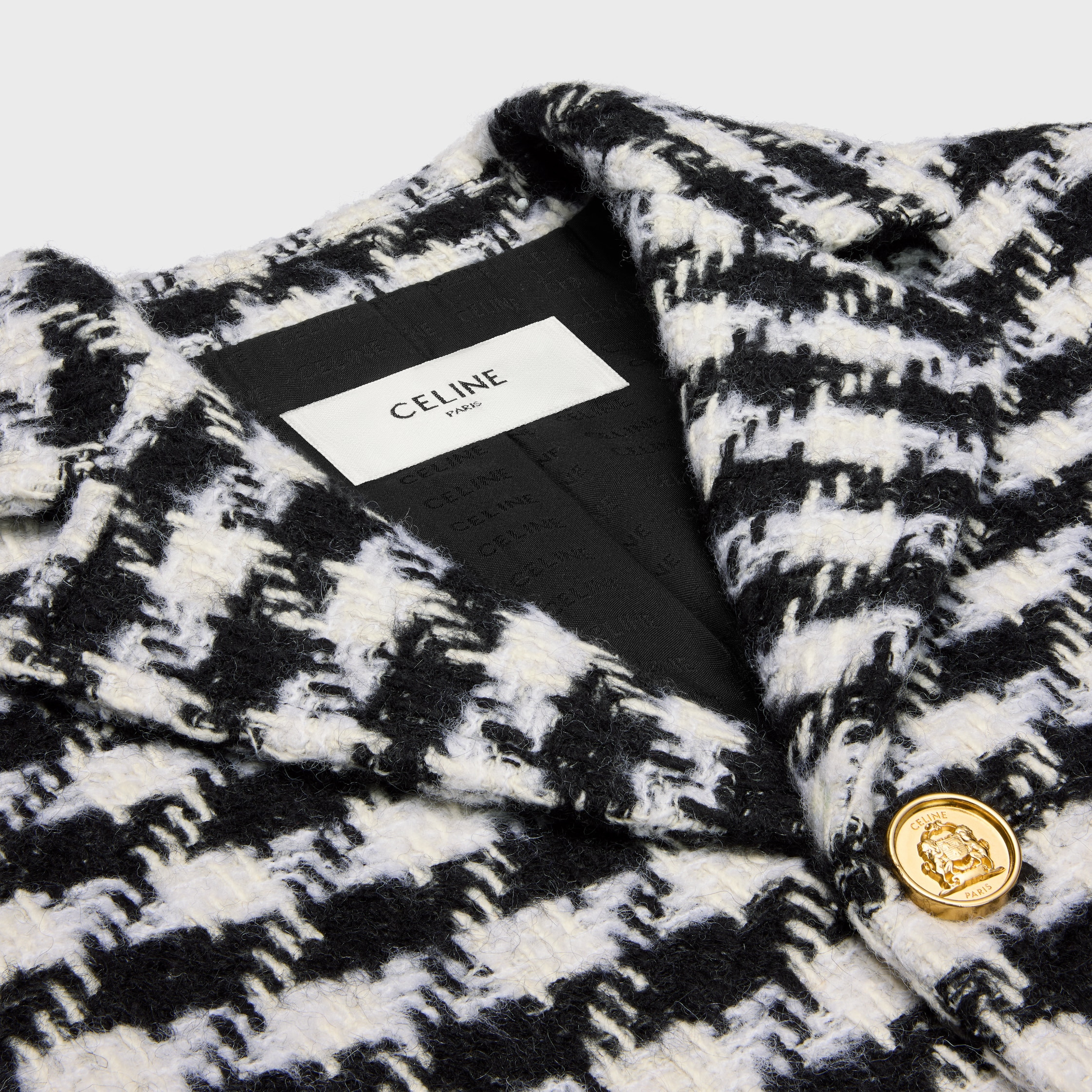 garance jacket in houndstooth wool natté - 3