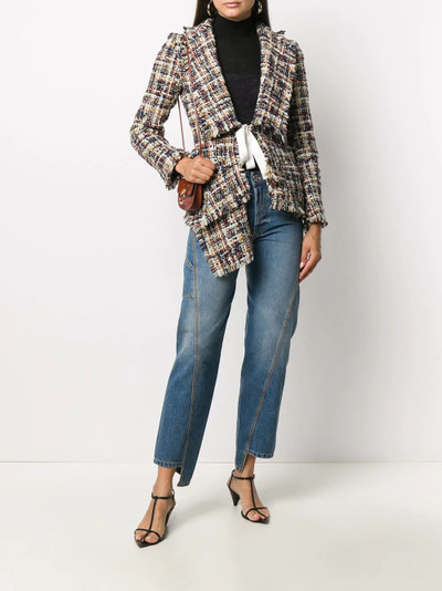 Lanvin asymmetric tweed jacket outlook