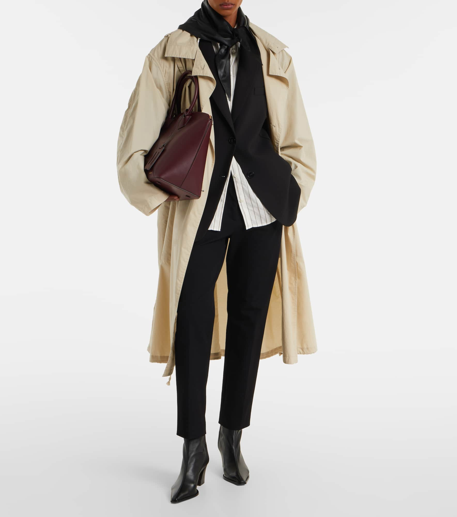 Francoise 70 leather ankle boots - 3