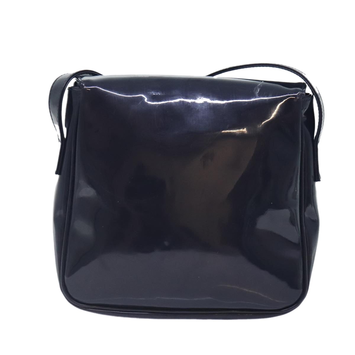CELINE Circle Shoulder Bag Enamel Navy Silver - 3