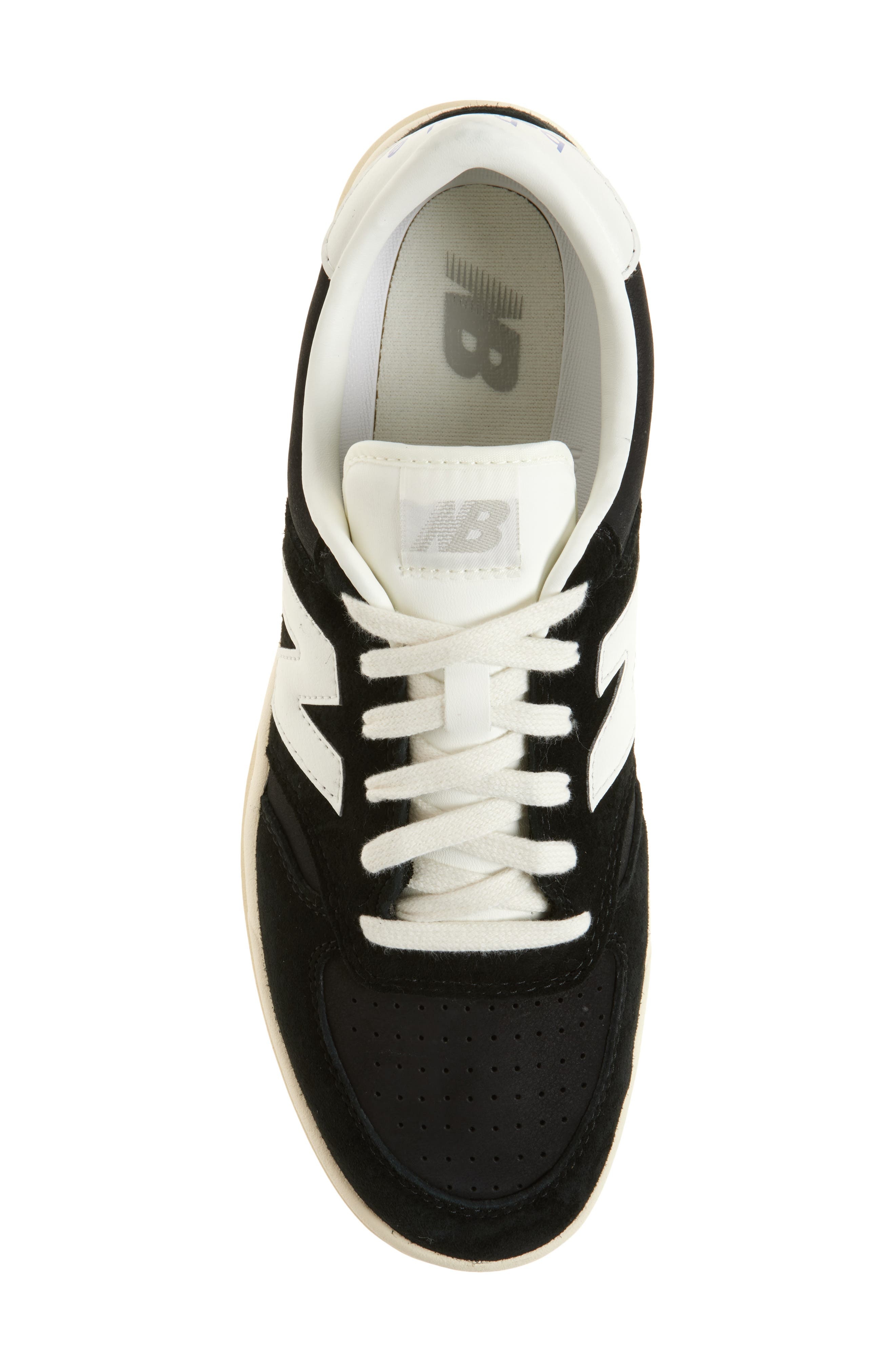 New Balance T500 Tennis Sneaker in Black/Sea Salt at Nordstrom - 5