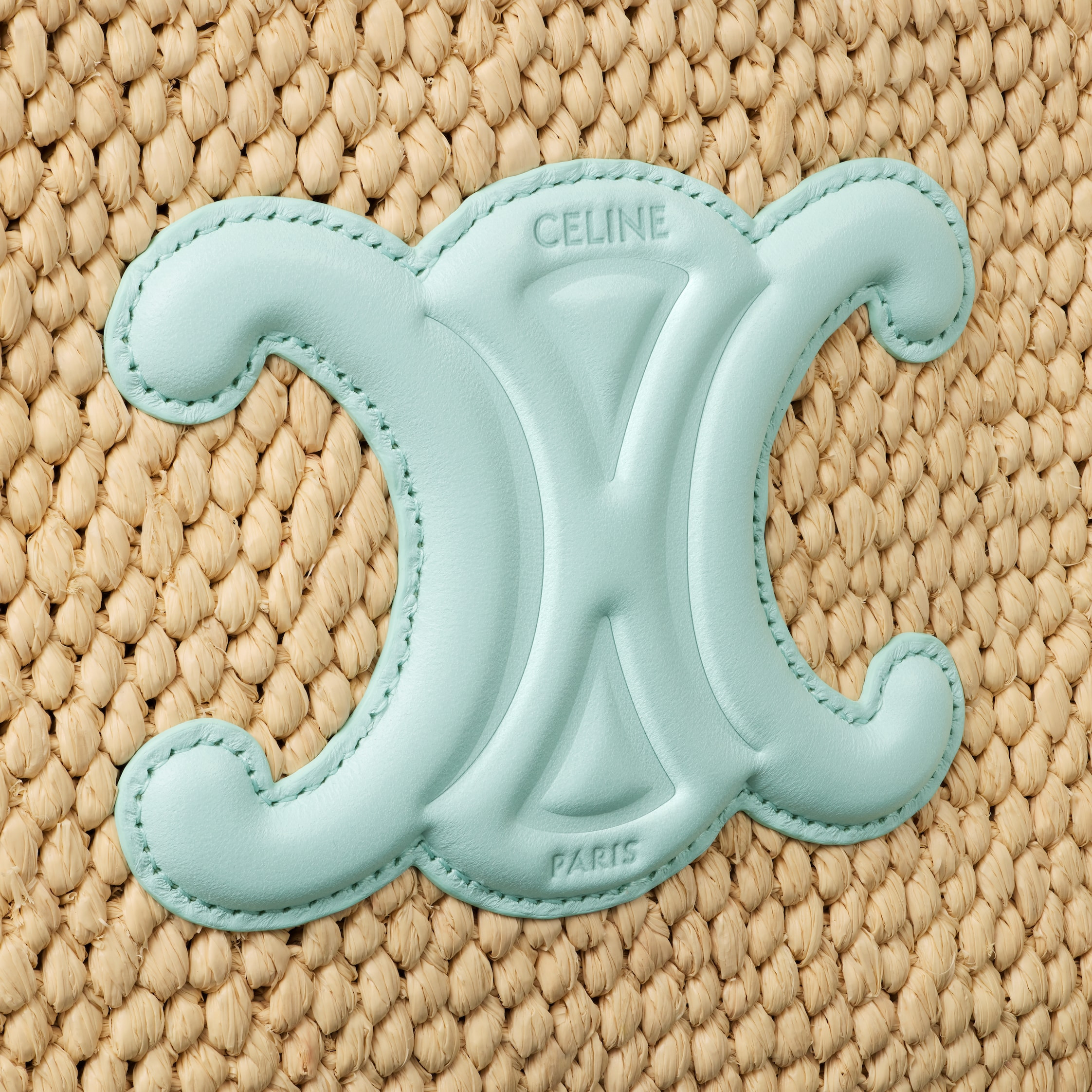 SMALL CABAS THAIS IN Raffia and calfskin - 5