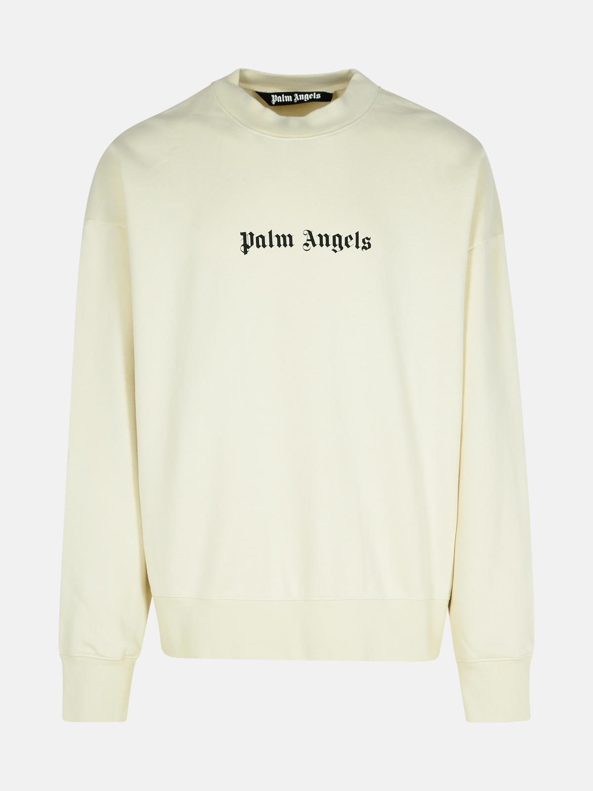 CREAM COTTON SWEATSHIRT - 1