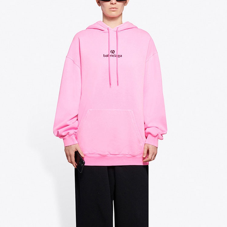 (WMNS) Balenciaga Sponsor Hoodie Pink Red 578135TJVE15764 - 3