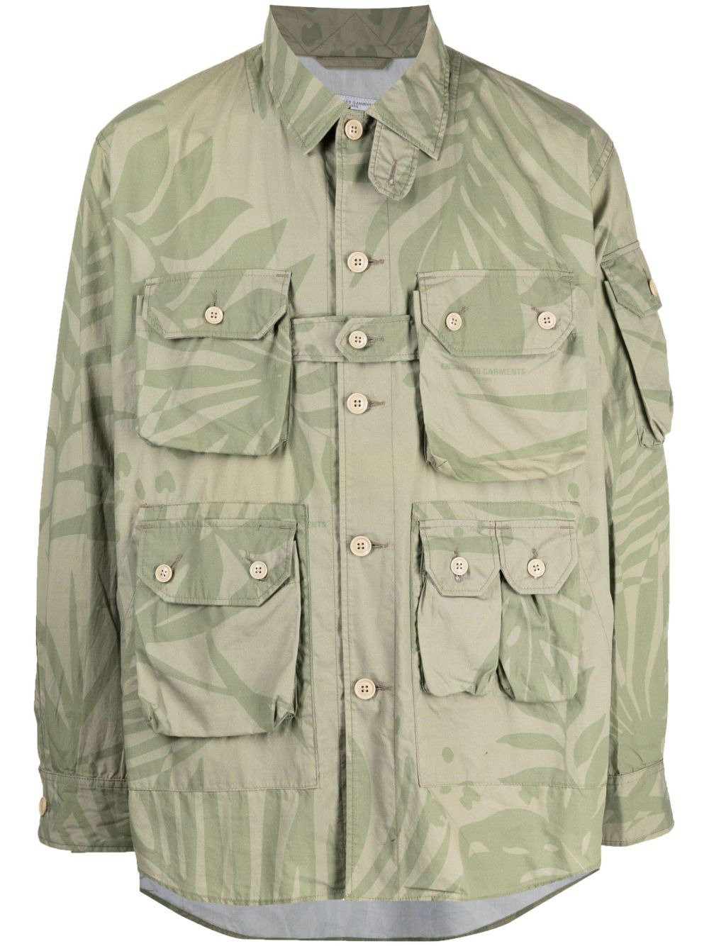 Explorer leaf-print shirt jacket - 1