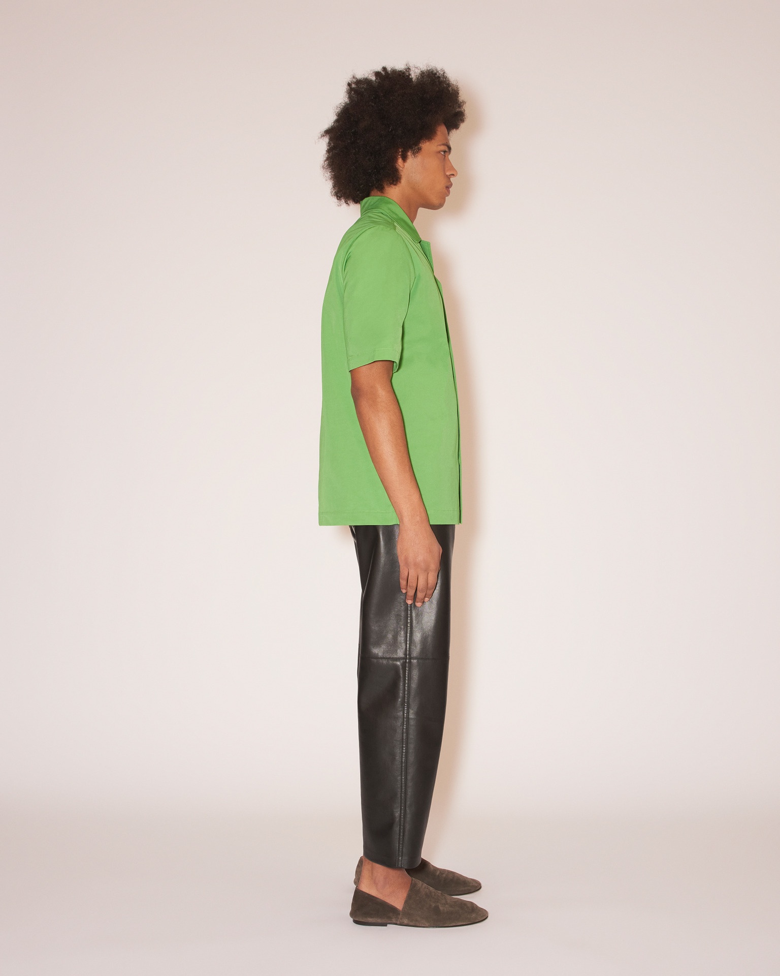 BODIL - Tech twill shirt - Green - 4