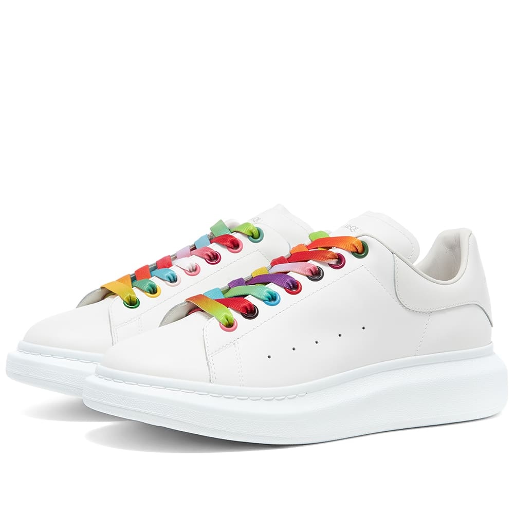 Alexander McQueen Multi Colour Eyelet Wedge Sole Sneaker - 1