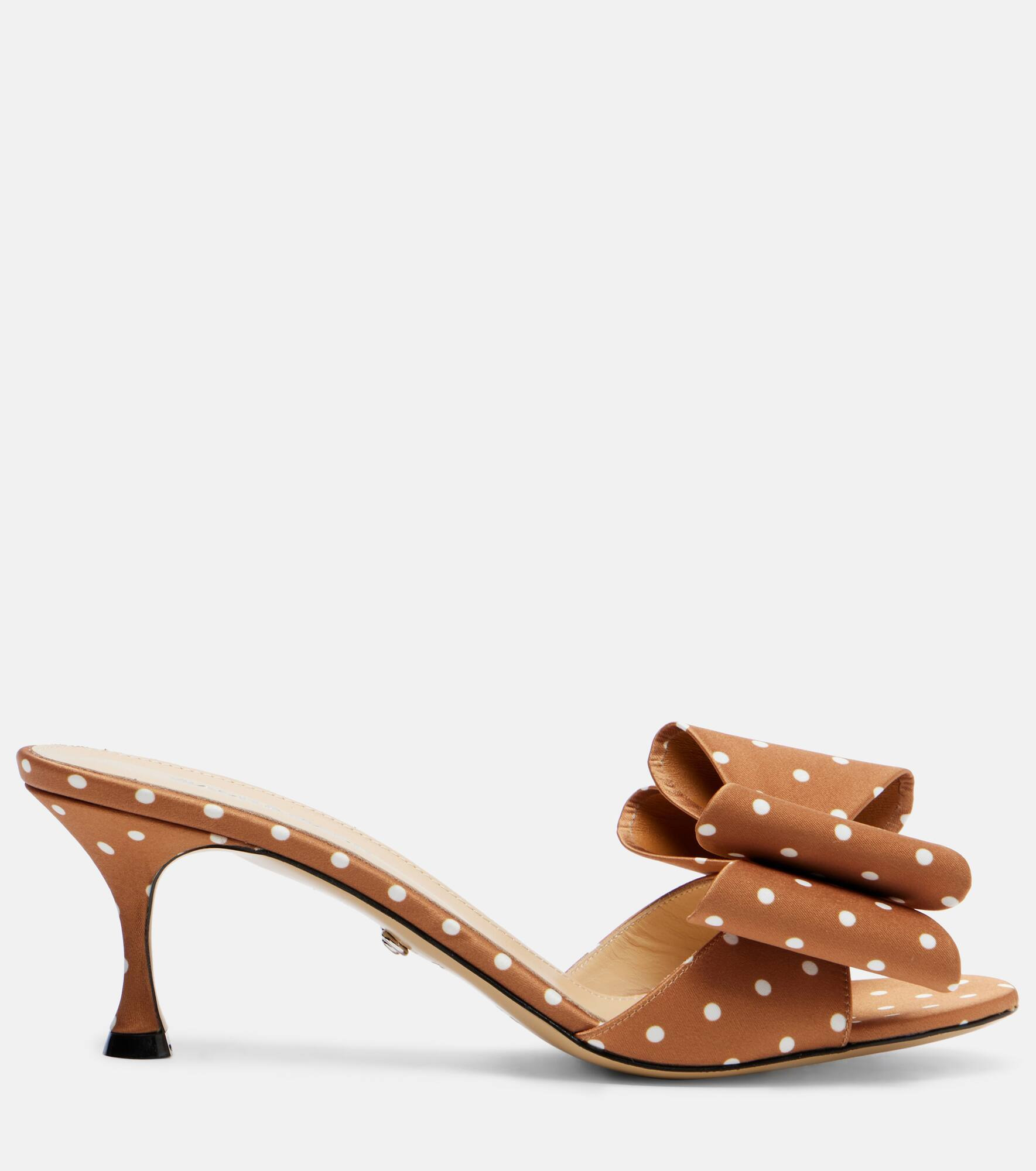Le Cadeau 65 polka-dot satin mules - 4