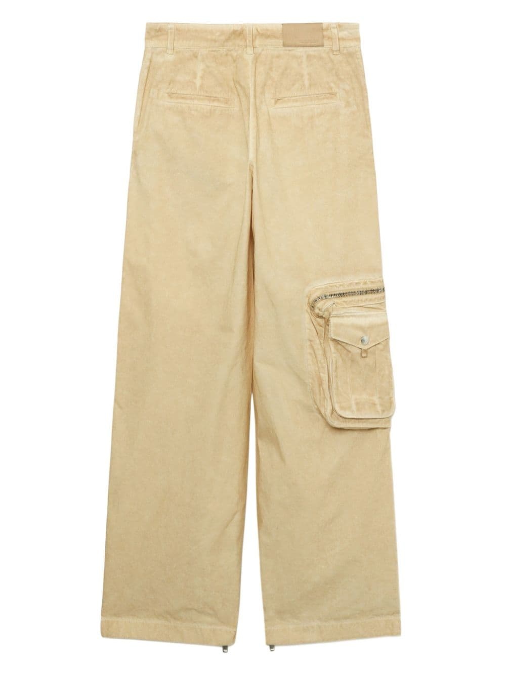 faded cotton cargo trousers - 6