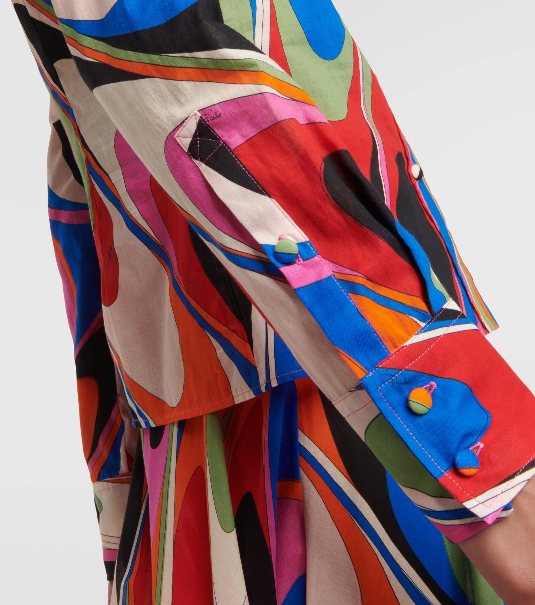 Onde printed cotton shirt - 5