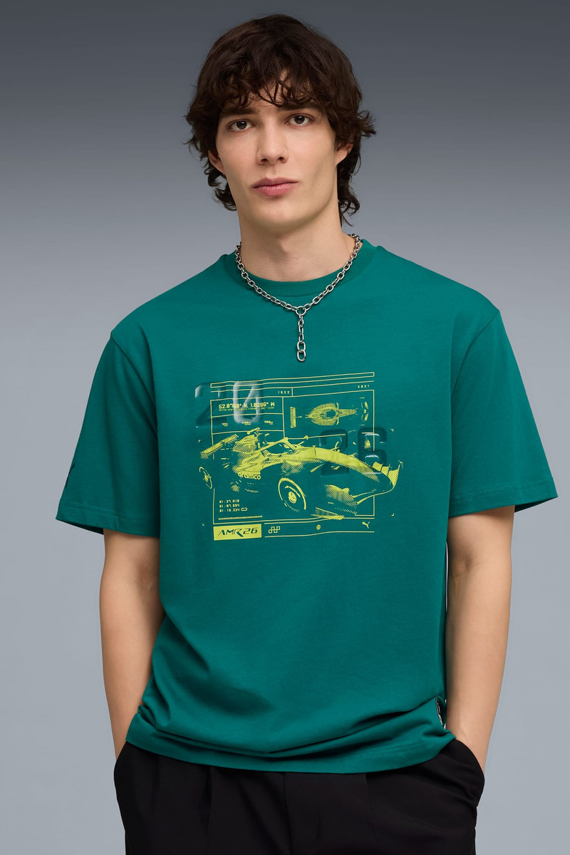 PUMA PUMA x ASTON MARTIN ARAMCO F1® TEAM Men's Relaxed Graphic Tee outlook