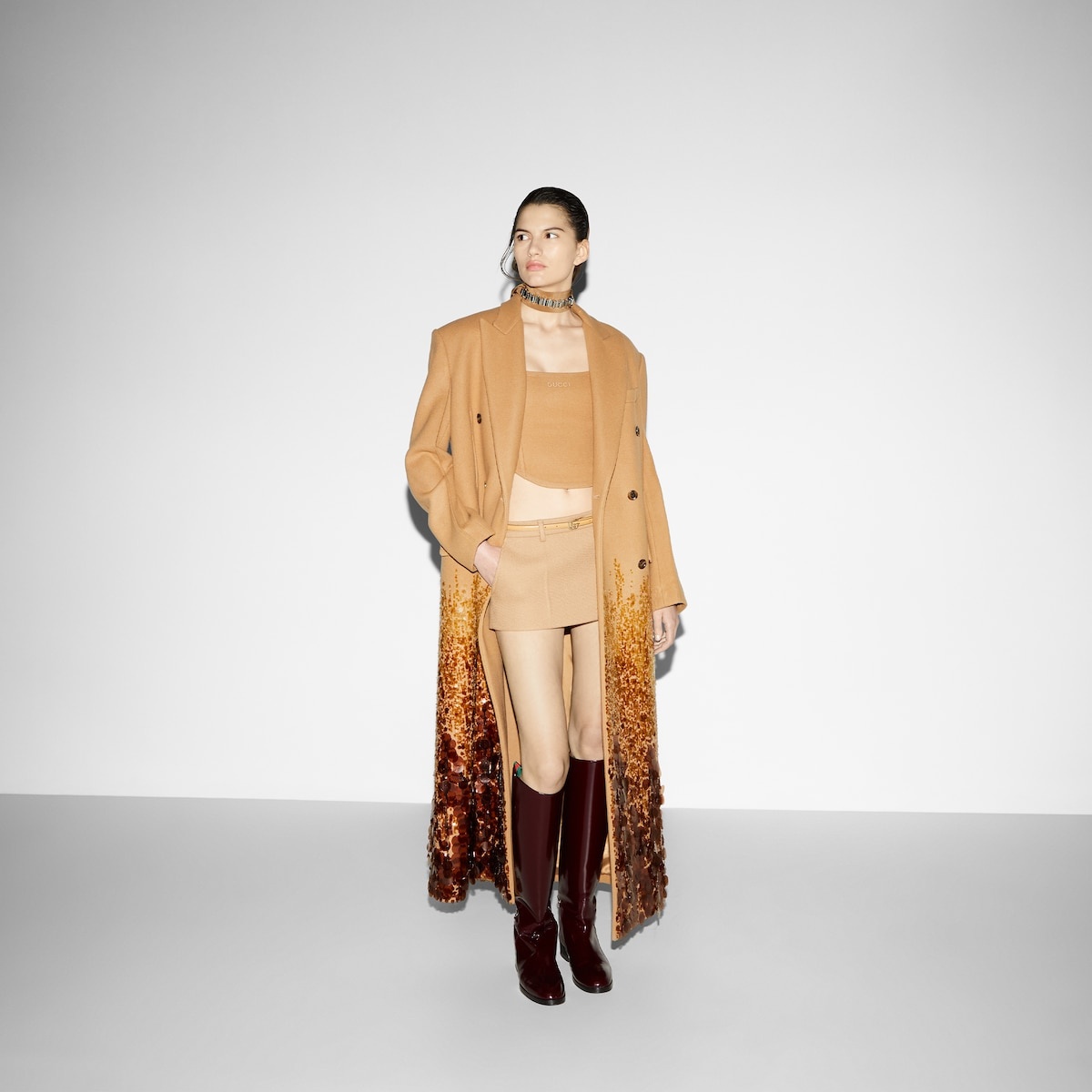 Batavia wool coat with embroidery - 6