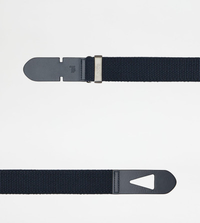 Tod's CANVAS AND LEATHER BELT - BLUE outlook