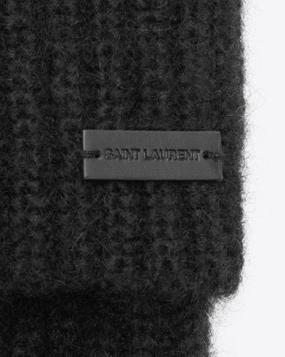 SAINT LAURENT knit folded collar in alpaca and wool outlook
