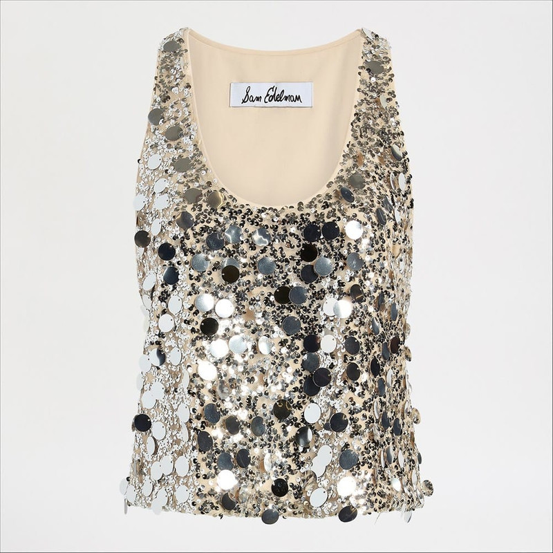 Sequin U Neck Tank 1