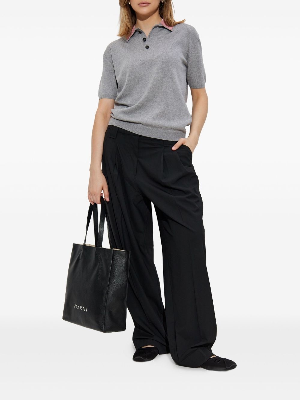 jersey polo top - 2