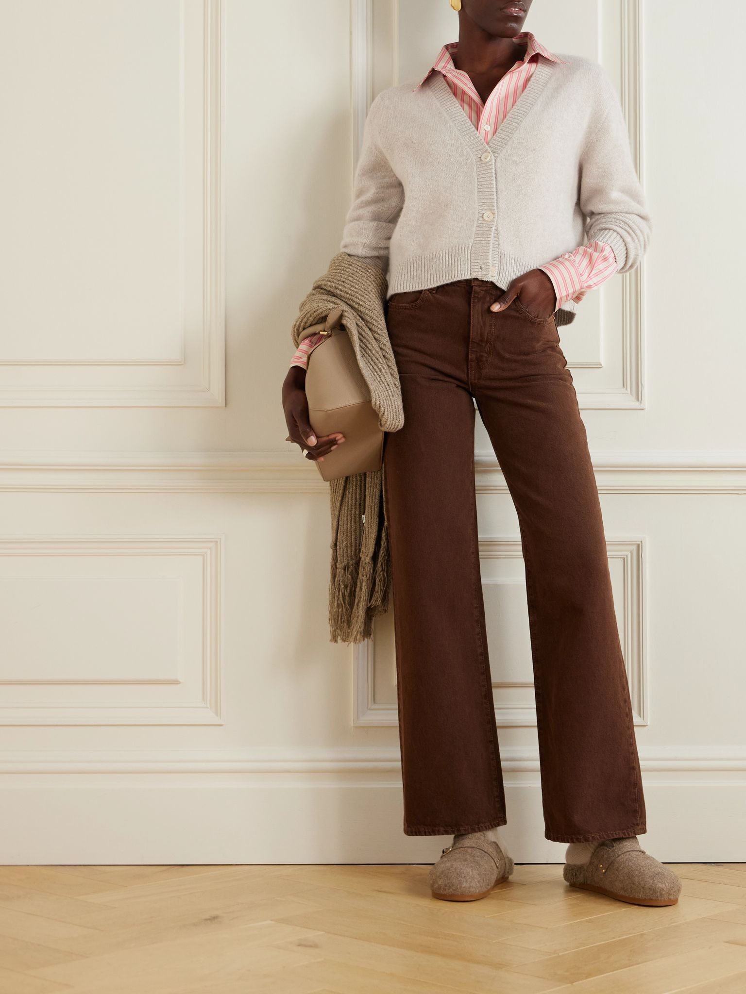 Cropped cashmere cardigan Gray - 2